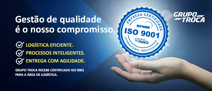 Grupo Troca recebe certificado ISO 9001